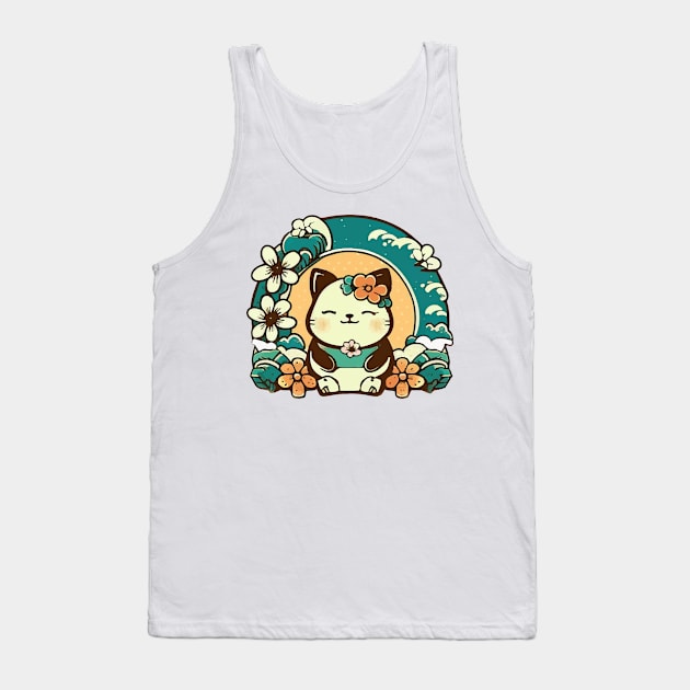 Zen Hawaii Kitty Tank Top by Kona Cat Creationz